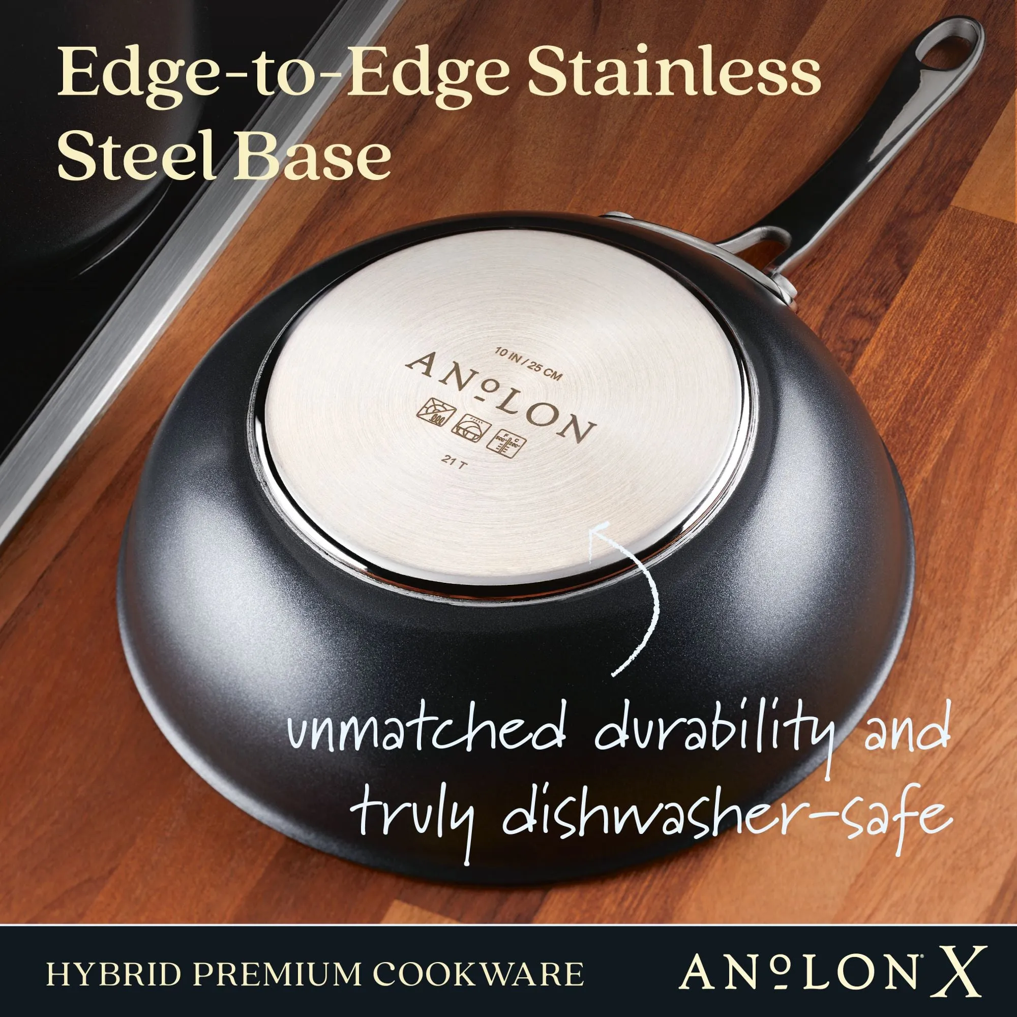 10-Inch Hybrid Nonstick Wok With Lid