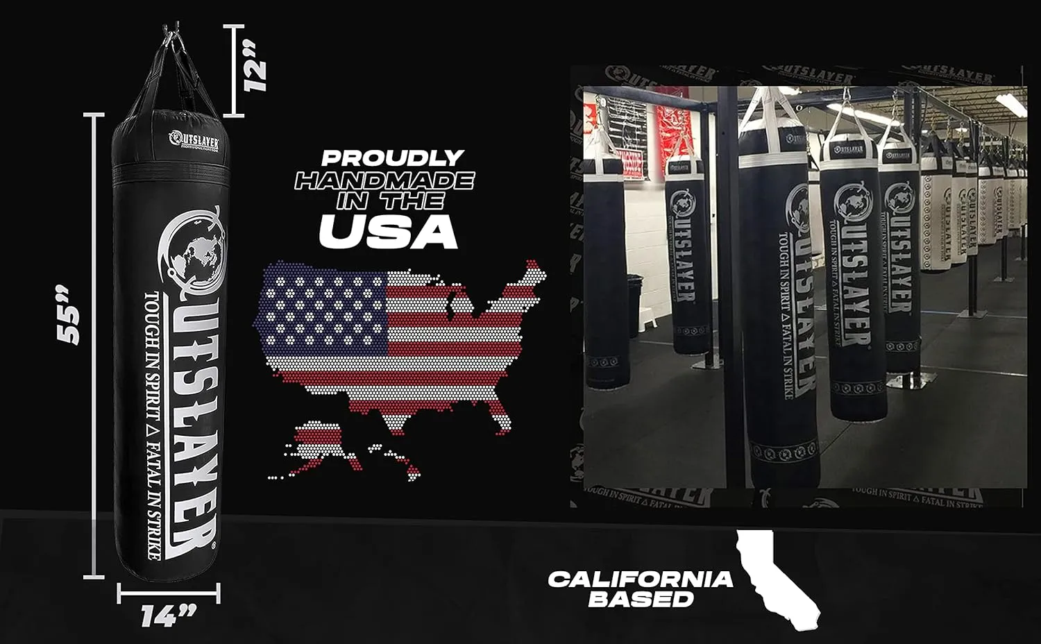 100 lbs Filled Heavy Bag | Custom Colors for Boxing, Kickboxing, Taekwondo & MMA Training | Made in USA