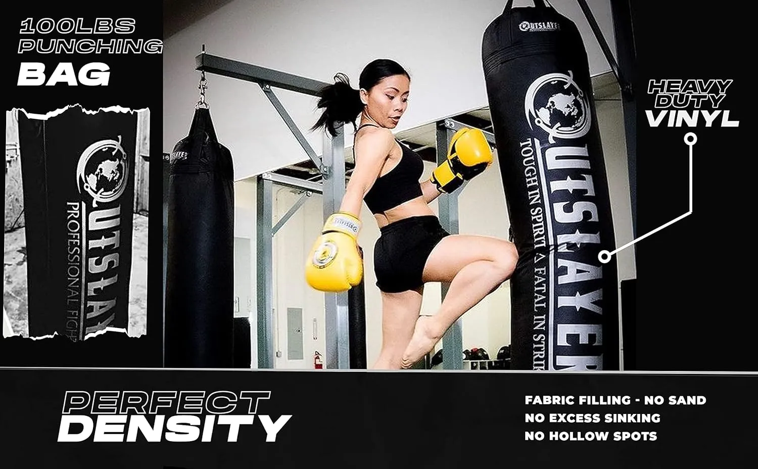100 lbs Filled Heavy Bag | Custom Colors for Boxing, Kickboxing, Taekwondo & MMA Training | Made in USA
