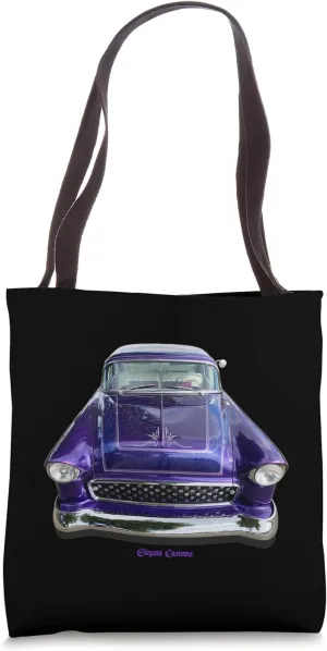1955 Bel Air Purple - Lowrider Kustom Lead Sled Hot Rod Tote Bag