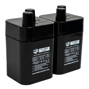 (2 Pack) Battery Flashlight 4R25 1209 (509) 6 Volt Lantern Spring Terminal Outdoor