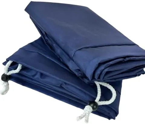 (2 Pack) Multipurpose Extra Large Heavy Duty Nylon Laundry Storage Bag, size: 30" x 50", with Drawstring, Machine Washable, color: Navy