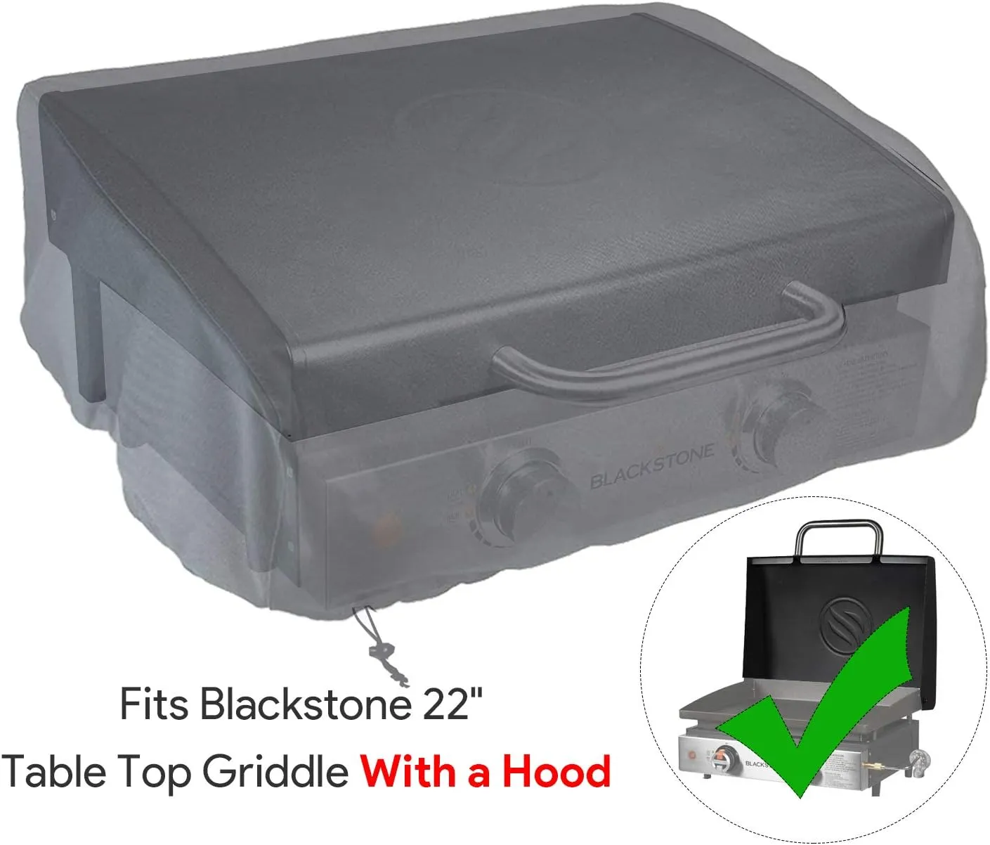 22 Inch Carry Bag and Griddle Cover Replacement Parts for Blackstone 22" Table Top Griddle with Griddle Hood, Heavy Duty Waterproof 600D Polyester Table Up 22" Griddle Cover