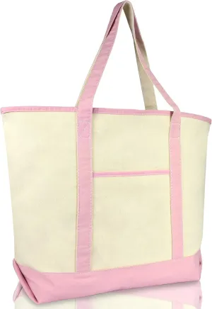 22" Open Top Heavy Duty Deluxe Tote Bag with Outer Pocket