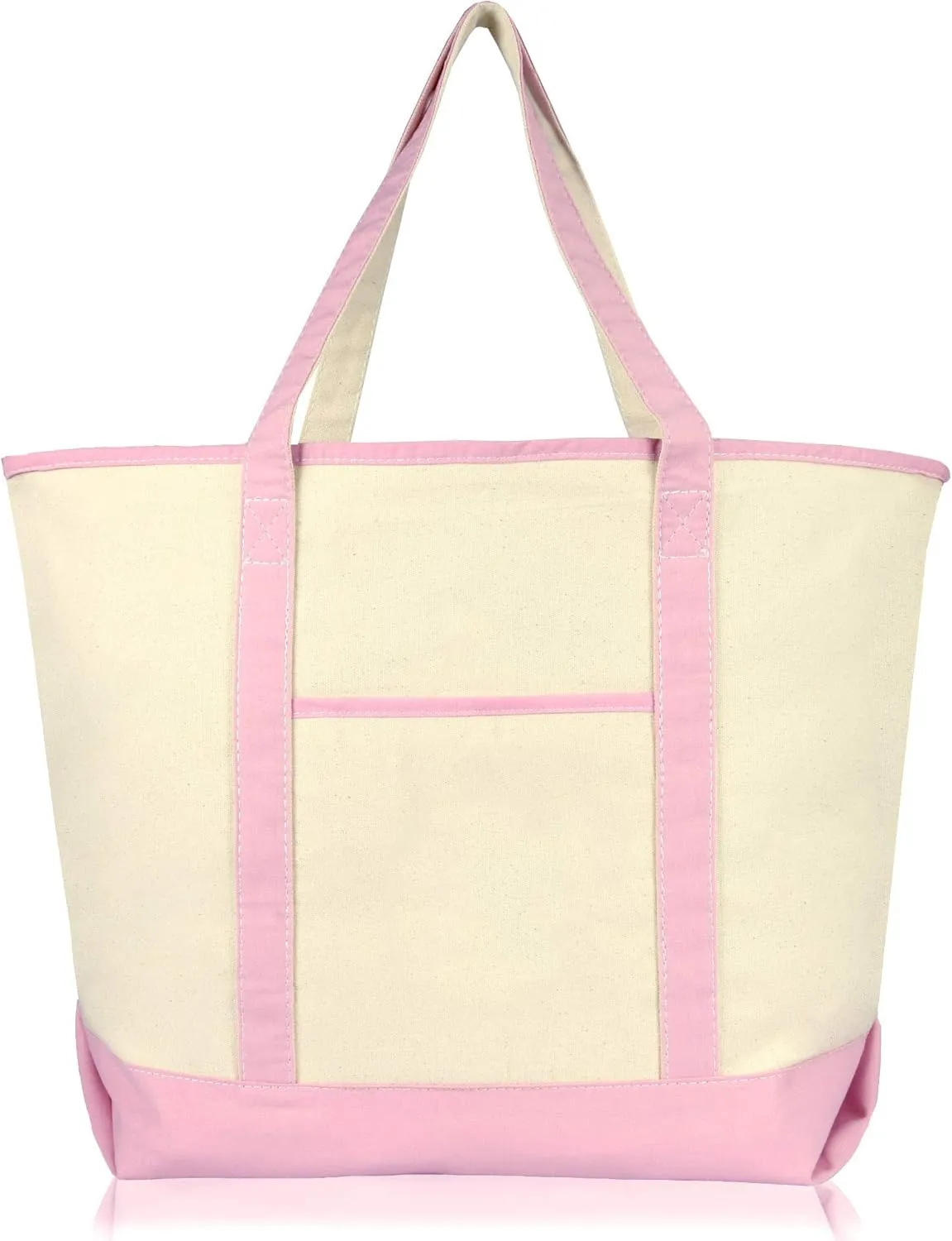 22" Open Top Heavy Duty Deluxe Tote Bag with Outer Pocket