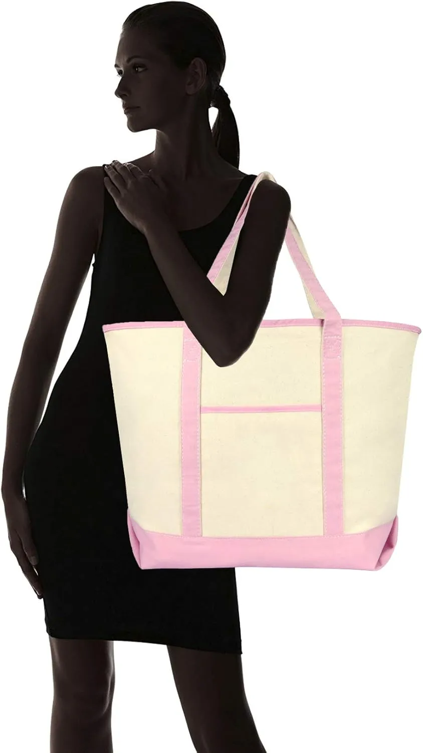 22" Open Top Heavy Duty Deluxe Tote Bag with Outer Pocket