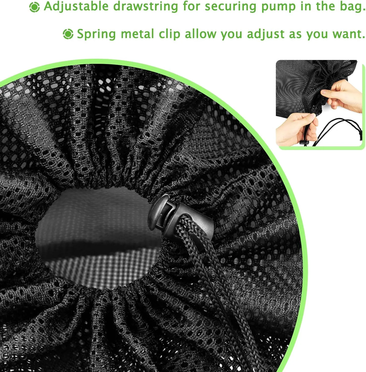 24" x 26" Upgrade Large Pump Barrier Bag, Pond Filter Box, Black Media Bag Pump Mesh Bag (24" x 26", Black)