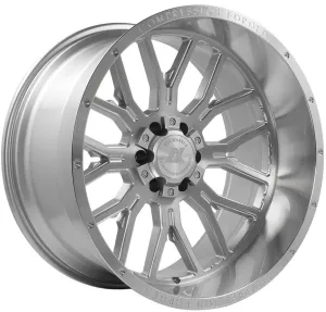 26x14 AXE Offroad AX6.1 Silver Brushed Milled w/ Mirror Lip (Compression Forged) (* May Require Trimming)  6x135 6x5.5/139.7 -76mm