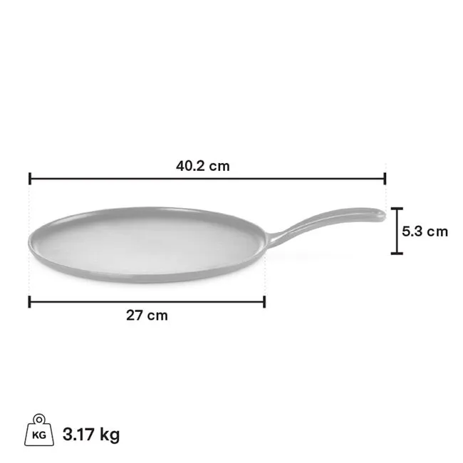 27 cm Crêpe Pan with Rateau and Rake Cerise