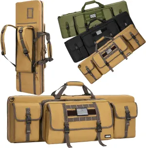 28" 36" 42" 46" 51" 55" Soft Double Rifle Bag, Portable Long Rifle Bag for Outdoor Hunting Shooting, Gun Case Storage & Transportation, with Multiple Colors