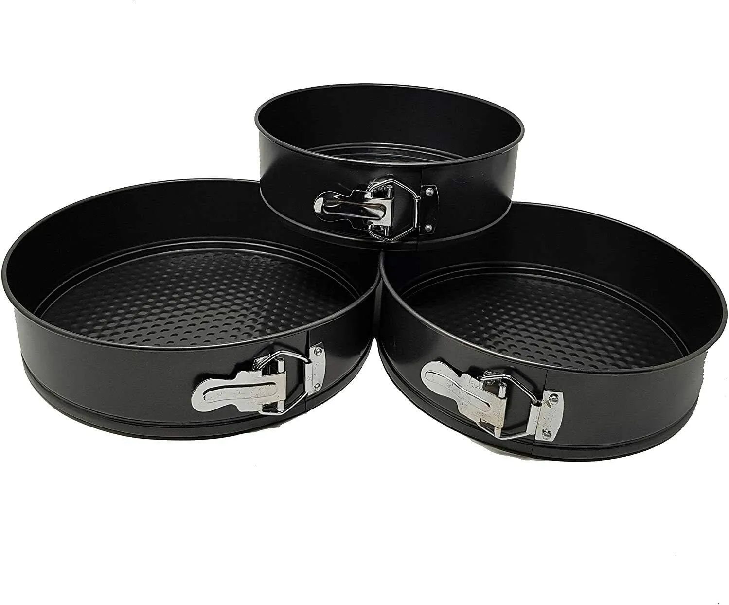 3-Piece Round Springform Cake Pan Set – Nonstick & Leakproof (22cm, 24cm, 26cm)