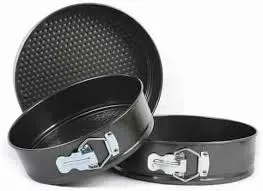 3-Piece Round Springform Cake Pan Set – Nonstick & Leakproof (22cm, 24cm, 26cm)