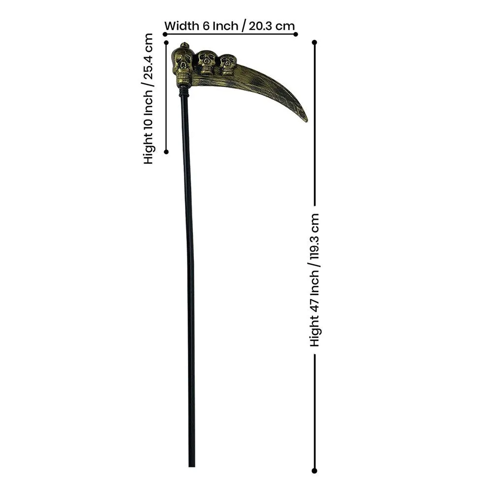 3 Skull Sickle Hand Prop for Halloween Costume Party & Halloween Décor