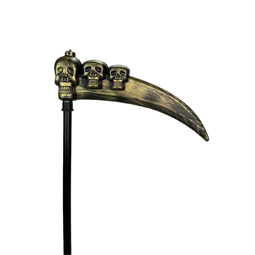3 Skull Sickle Hand Prop for Halloween Costume Party & Halloween Décor