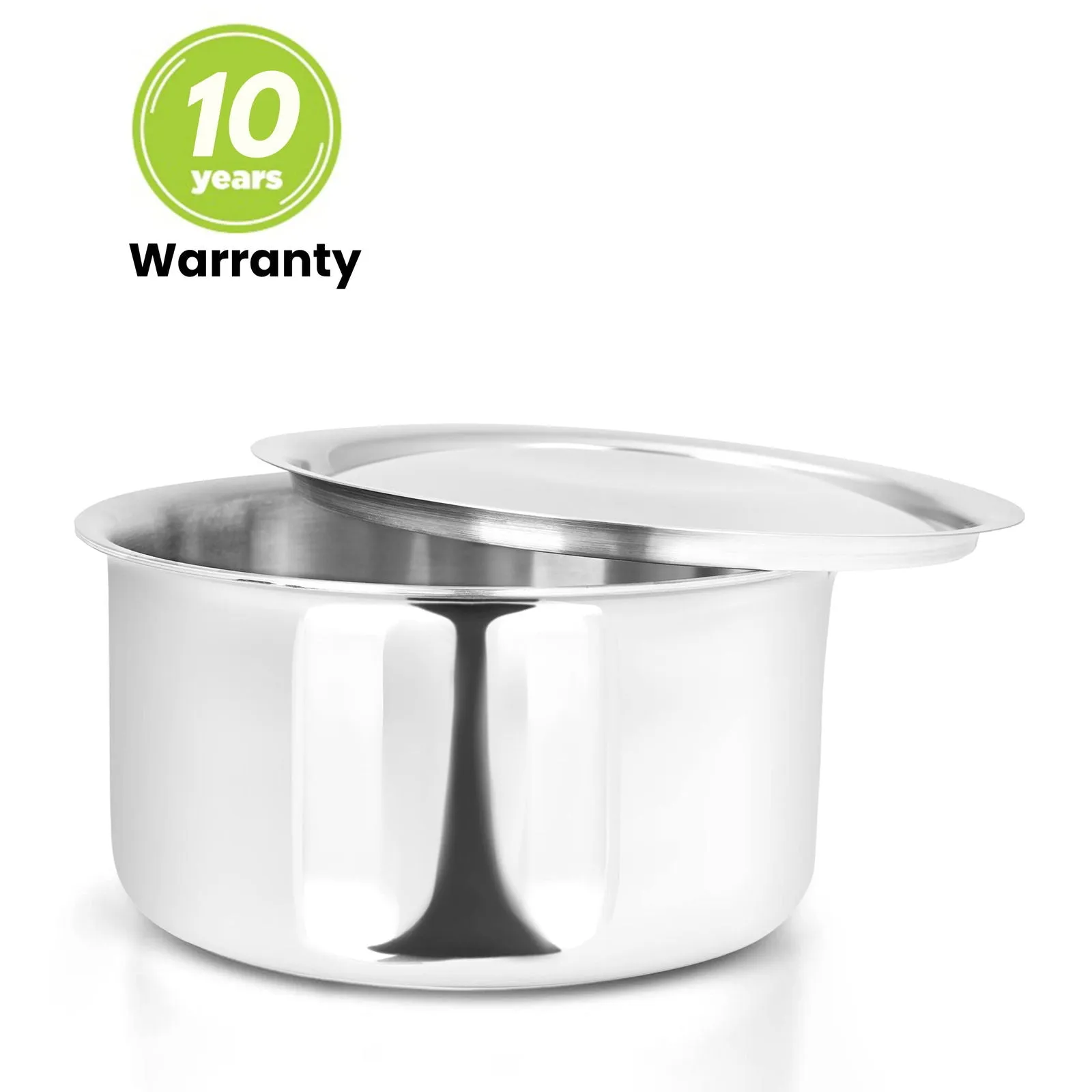 3.8L Allo CookSafe TriPly Tope | Stainless Steel | With Stainless Steel Lid | Induction Friendly | Naturally Non-stick | 20cm