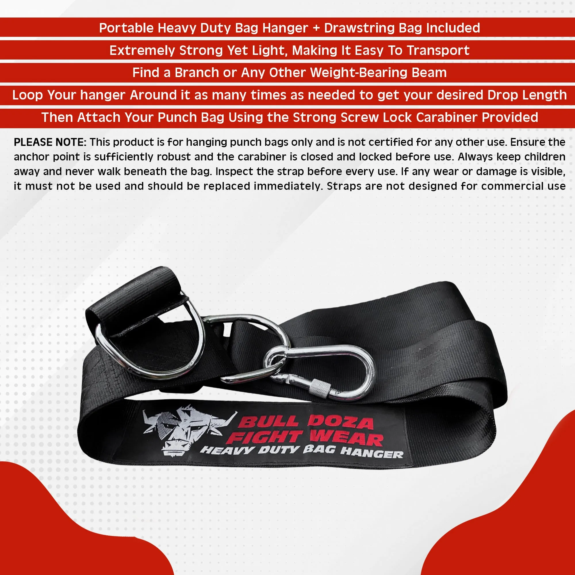 3ft Heavy Duty Punch Bag Hanger Strap