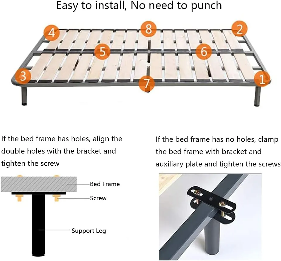 4PCS (10"-17") Adjustable Height Center Support Leg for Bed Frame, Bed Center Slat Heavy Support Leg, Extra Durable Steel Furniture Foot | Suitable for Bed Frame Sofa Furniture Cabine Foot Legs