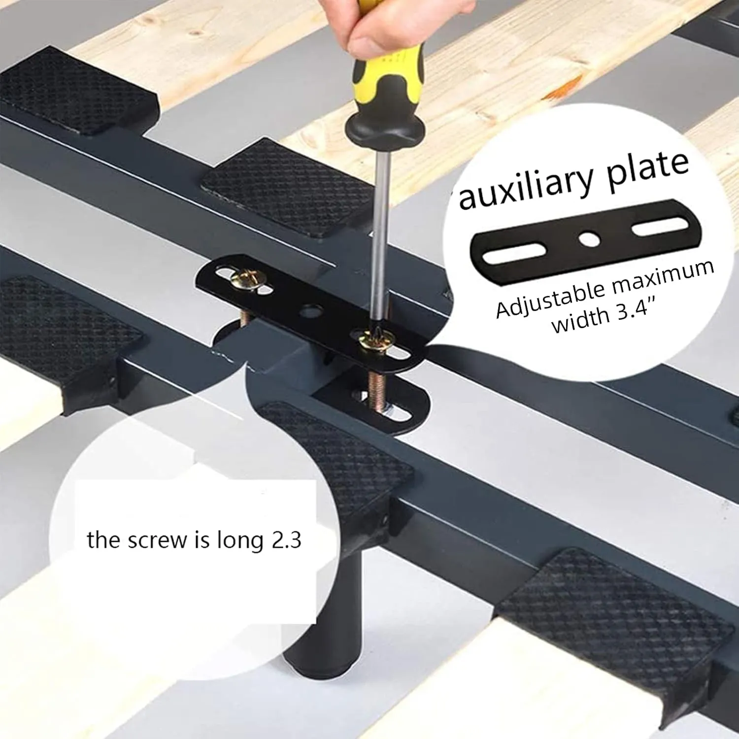 4PCS (10"-17") Adjustable Height Center Support Leg for Bed Frame, Bed Center Slat Heavy Support Leg, Extra Durable Steel Furniture Foot | Suitable for Bed Frame Sofa Furniture Cabine Foot Legs