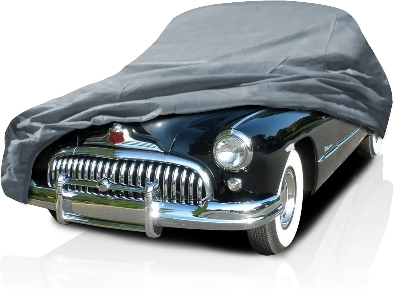 5 Layer Car Cover for Nash Statesman 1951 Sedan 4-Door, Semi Custom Fit Full Coverage Pollution, Dust, Sun, Snow, Rain, Hail All Weather Protection, Breathable