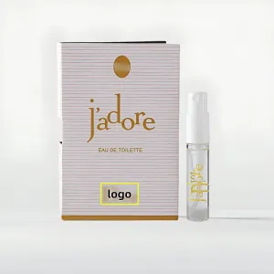 5 Pcs Jadore Eau De Toilette Vaporisateur Spray 0.05 fl oz / 1.5 ml Perfume Promo Size Spray Vial On Card