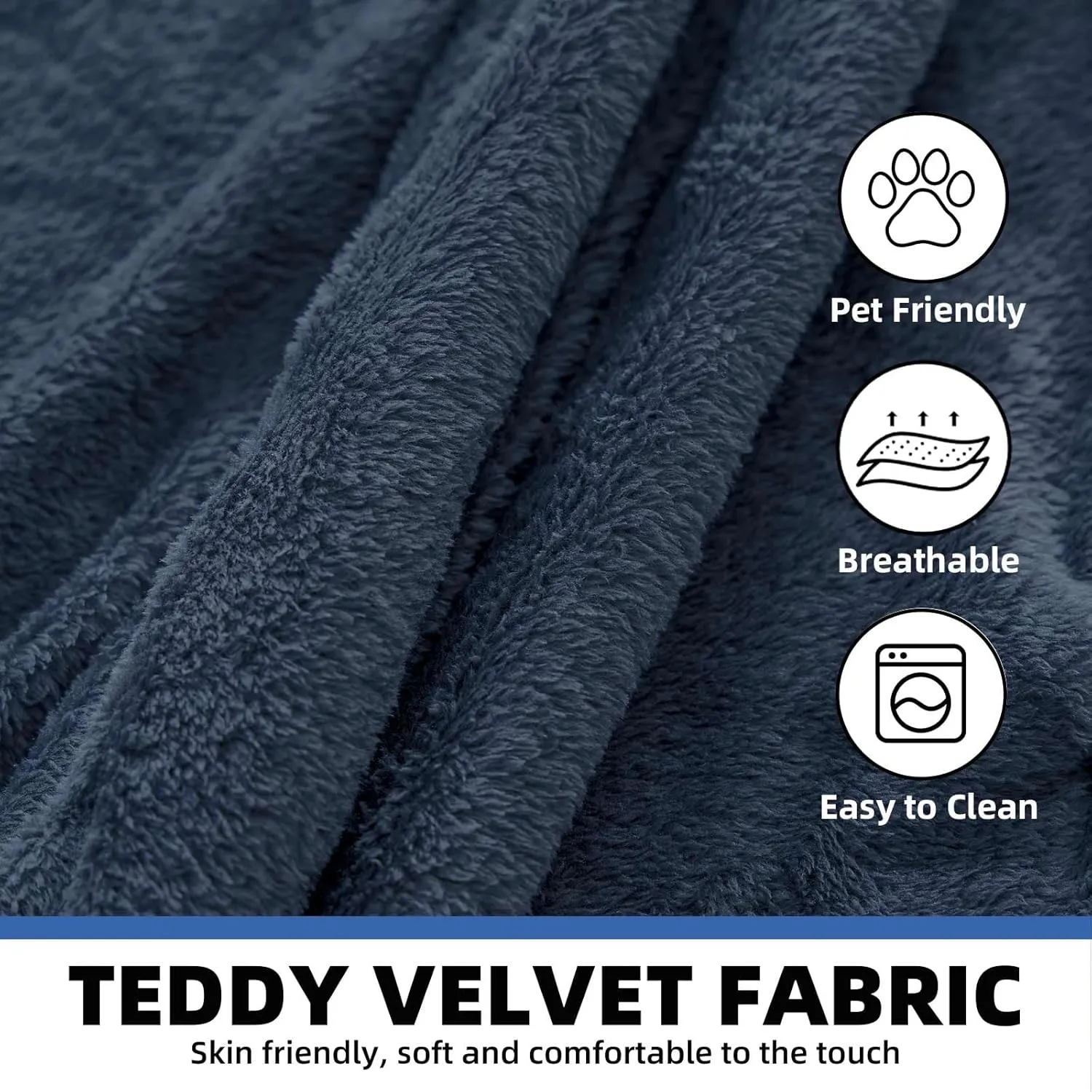 5FT，bean bag chairs for adults，bean bag with filler included，memory foam chair，Soft flannel washable cover, ideal reading chair for bedroom and dormitory.(Blue)