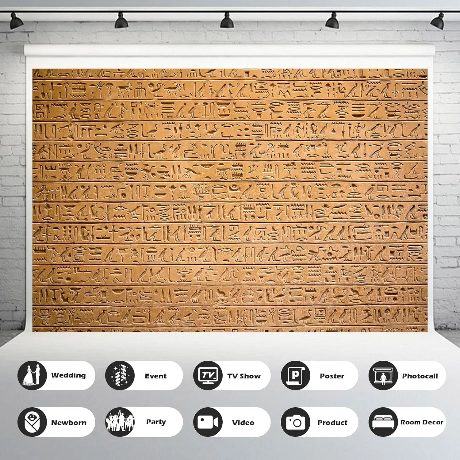 7x5ft Egypt Hieroglyphs Backdrop Ancient Egyptians Civilization Photography Background Egyptian Art Photos Archaeology History Course Culture Background Mural Travel Backdrop Portraits Photo