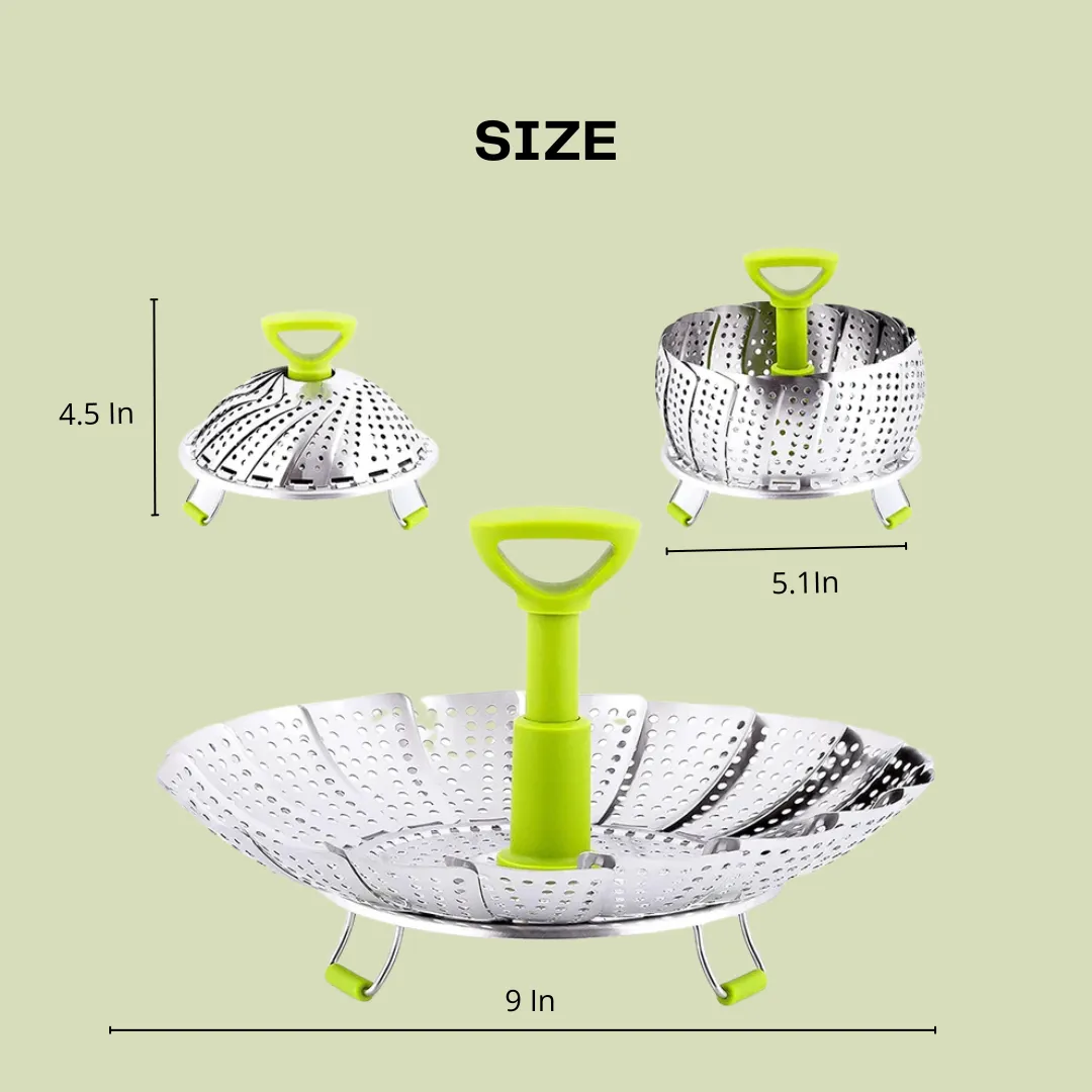 9-Inch Stainless Steel Lotus Steaming Tray: Mesh Steamer Rack for Cooking and Cookware