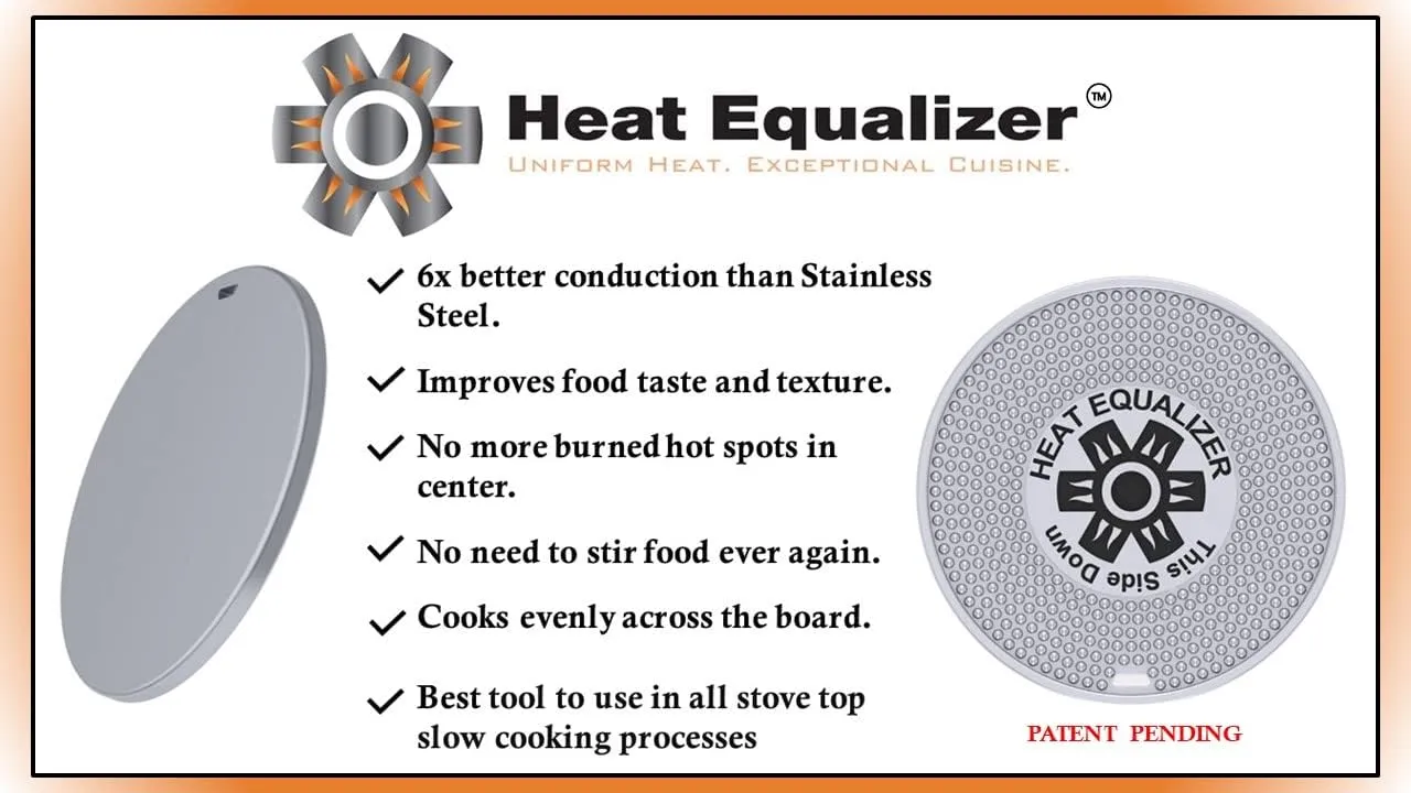 9.25 inch High-Polish Commercial-Grade Heat Equalizer Diffuser for Gas & Electric Stoves – Aluminum & Copper Alloy Hot Plate-Burner Cover-Simmer Plate
