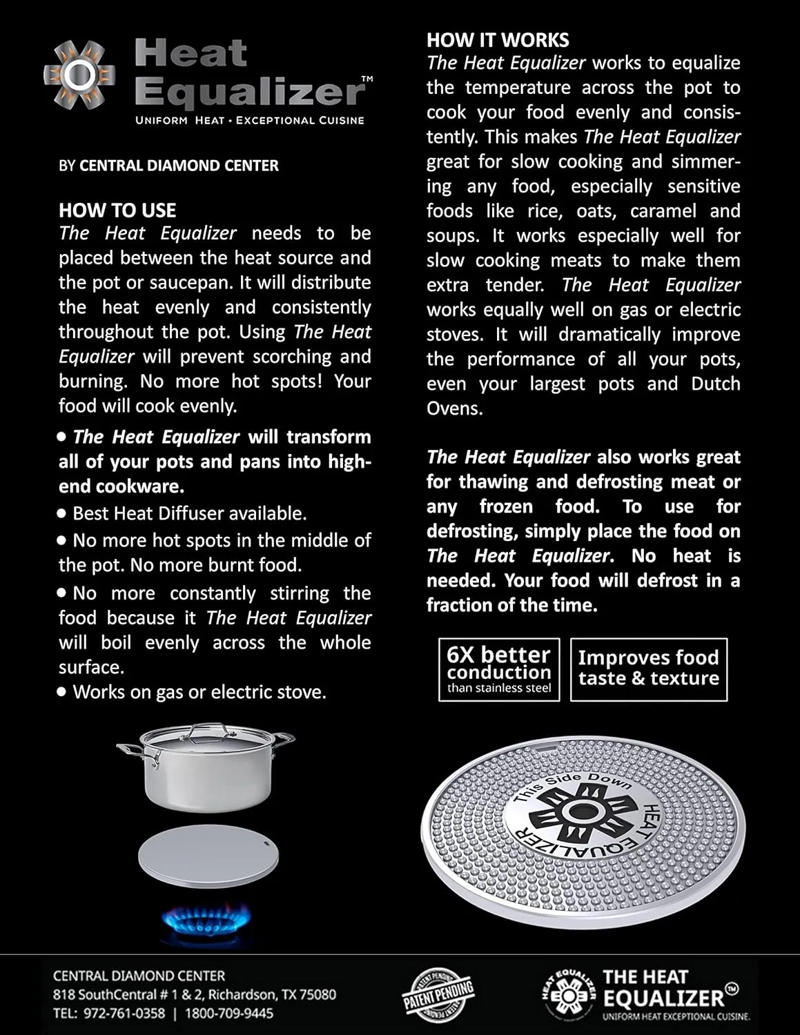 9.25 inch High-Polish Commercial-Grade Heat Equalizer Diffuser for Gas & Electric Stoves – Aluminum & Copper Alloy Hot Plate-Burner Cover-Simmer Plate