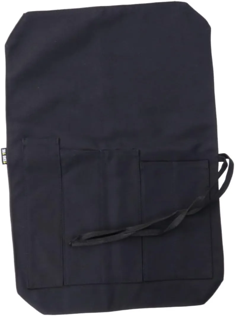 ABOOFAN 1Pc Portable Canvas Chef Knife Roll Bag Black Case Carrier for Culinary Professionals Holds Knives and Accessories for Travel Camping and Bbq Storage