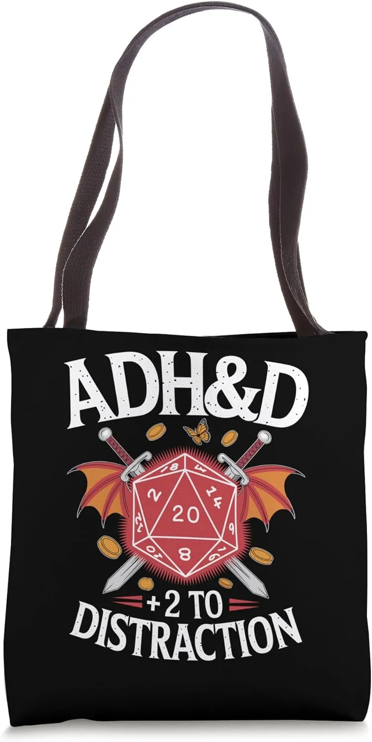 Adhd&d Adhd Roll For Concentration Tote Bag
