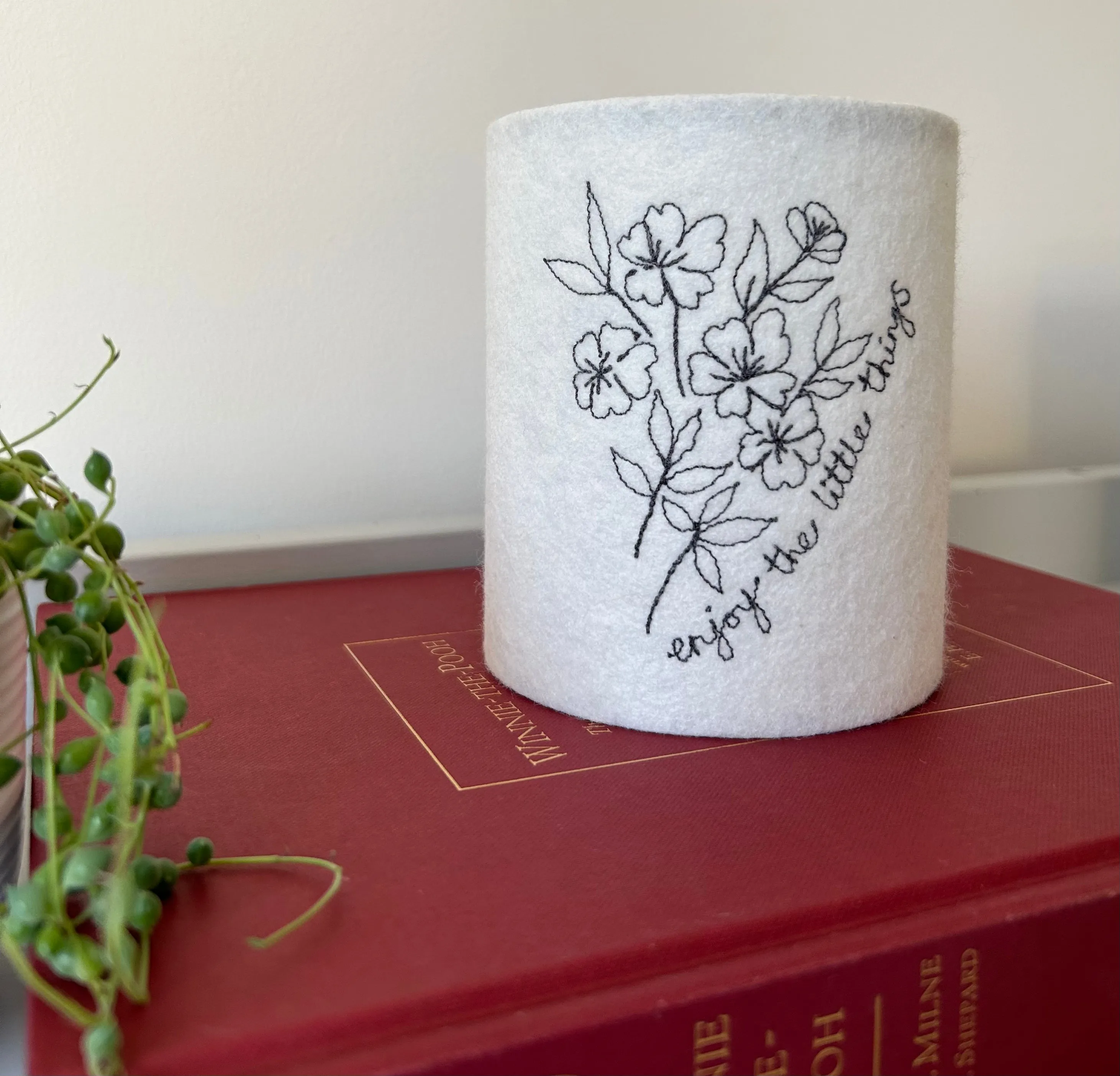 Affirmation Embroidered Lantern