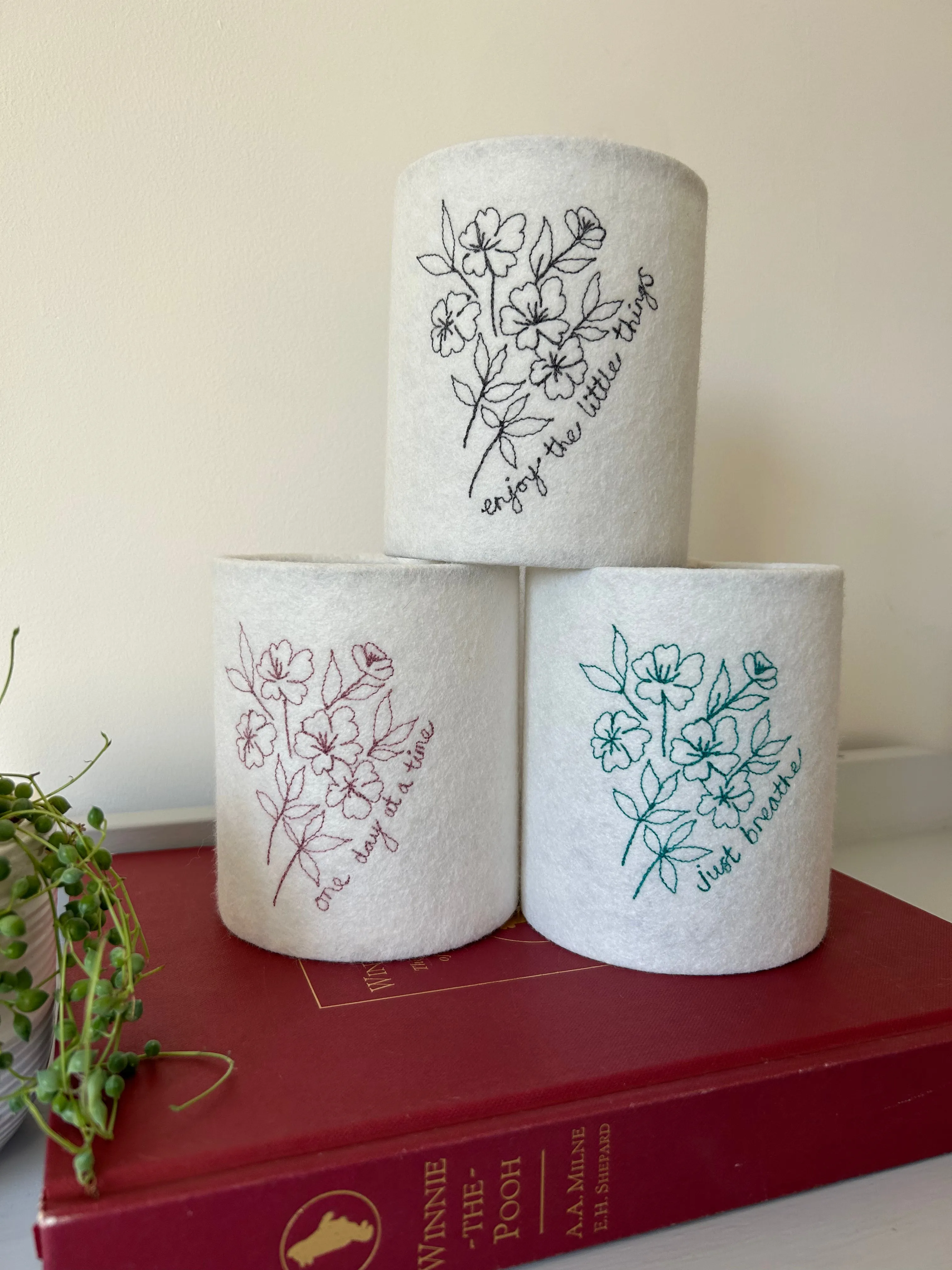 Affirmation Embroidered Lantern