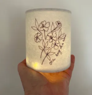 Affirmation Embroidered Lantern