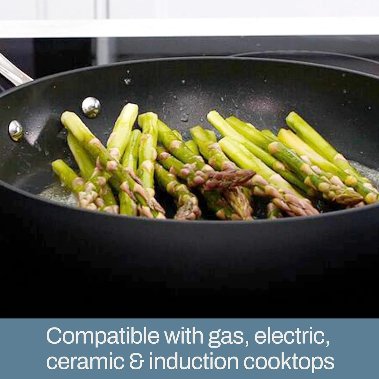 All-Clad HA1 Hard Anodized Nonstick Cookware Set 10 Piece Induction Oven Broiler Safe 500F, Lid Safe 350F Pots and Pans Black