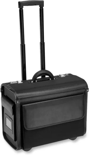 ALL-STATE LEGAL Nylon Litigation Bag, Rolling Bag, Catalog Case, Briefcase, 18"L x 14"H x 9" W, Fits Laptop & Legal/Letter Size Files, Retractable Handle, Combination Lock, 1 EA
