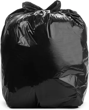 Aluf Plastics T-Tough Roll Pack Low Density Repro Blend Star Seal Coreless Rolls Bag, 45 Gallon Capacity, 46" Length x 40" Width, XXH Strength, Black (Pack of 100)