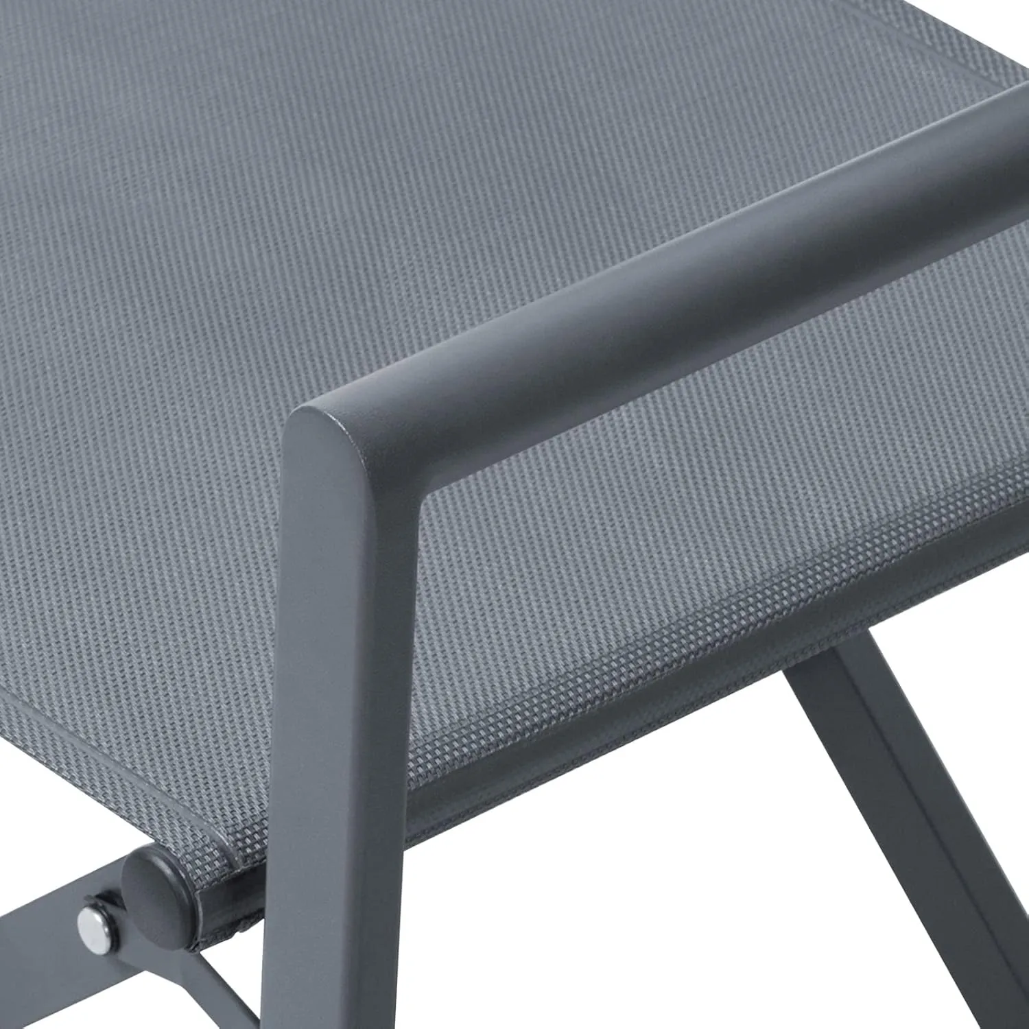 Aluminium Directors Chair Camping Chair Portable Folding Chair Outdoor and Indoor Use for Living Room, Patio, Backyard, Picnic and Balcony (1, Grey, Standard)