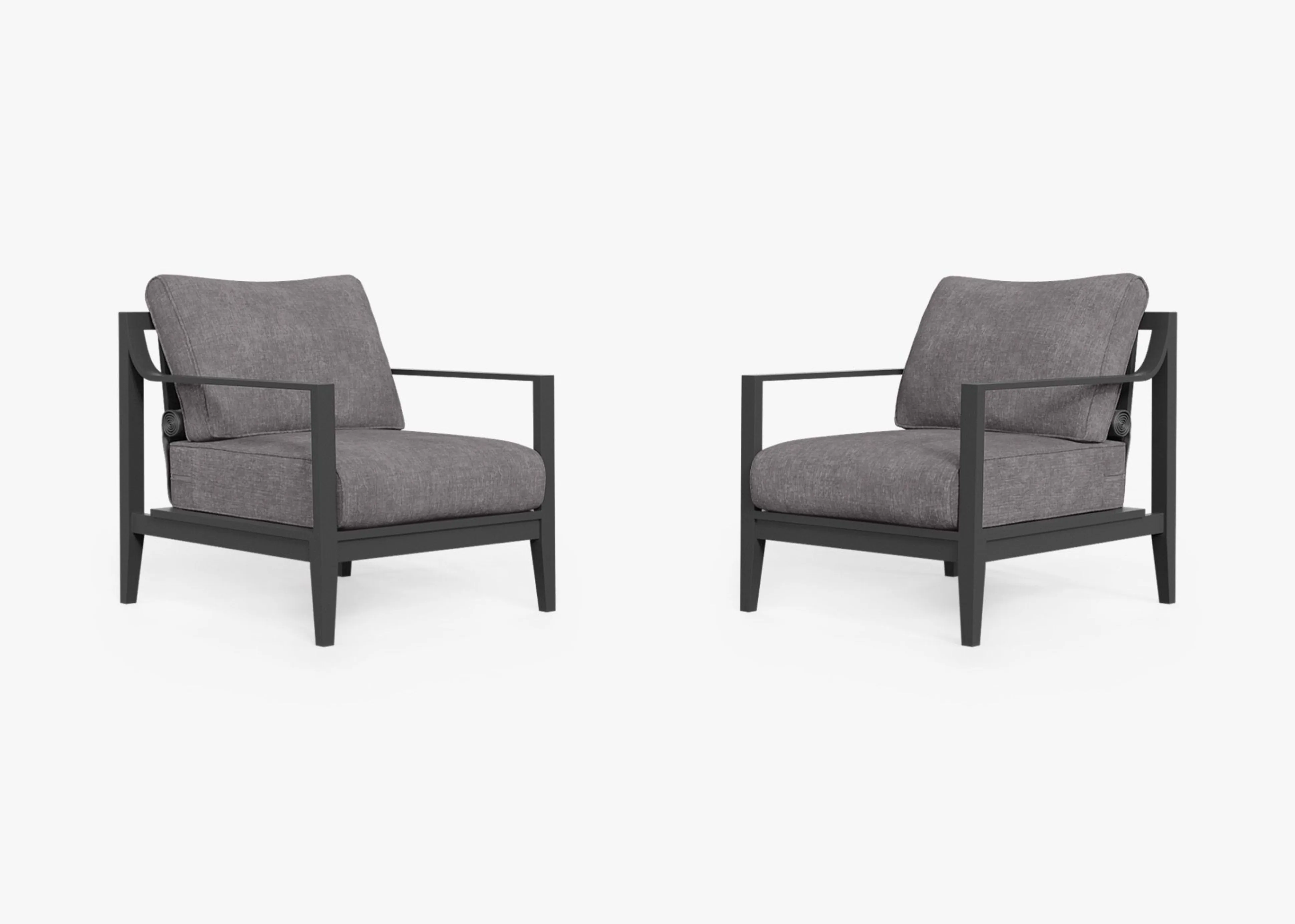Aluminum Outdoor Armchair Conversation Set By Outer