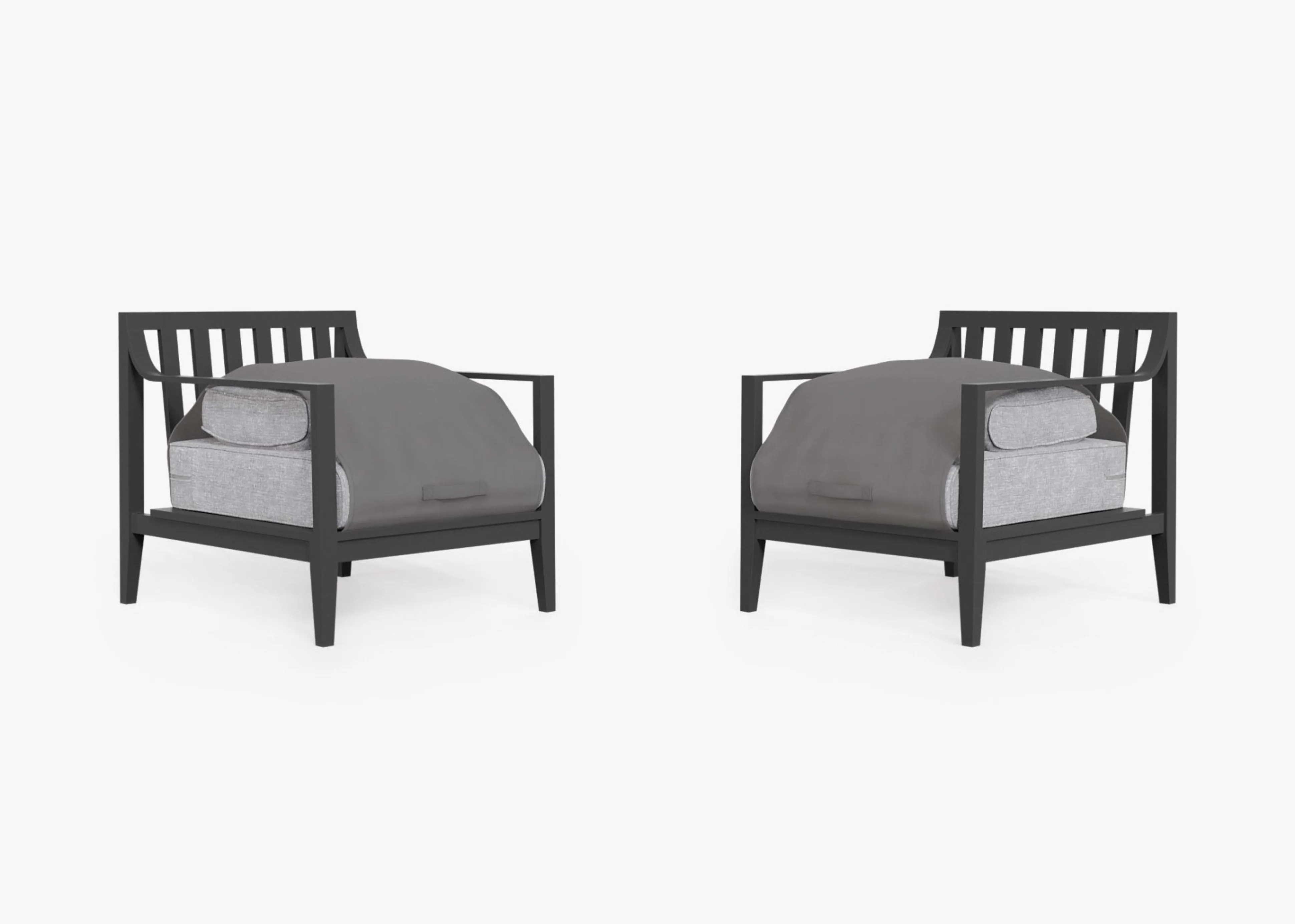 Aluminum Outdoor Armchair Conversation Set By Outer