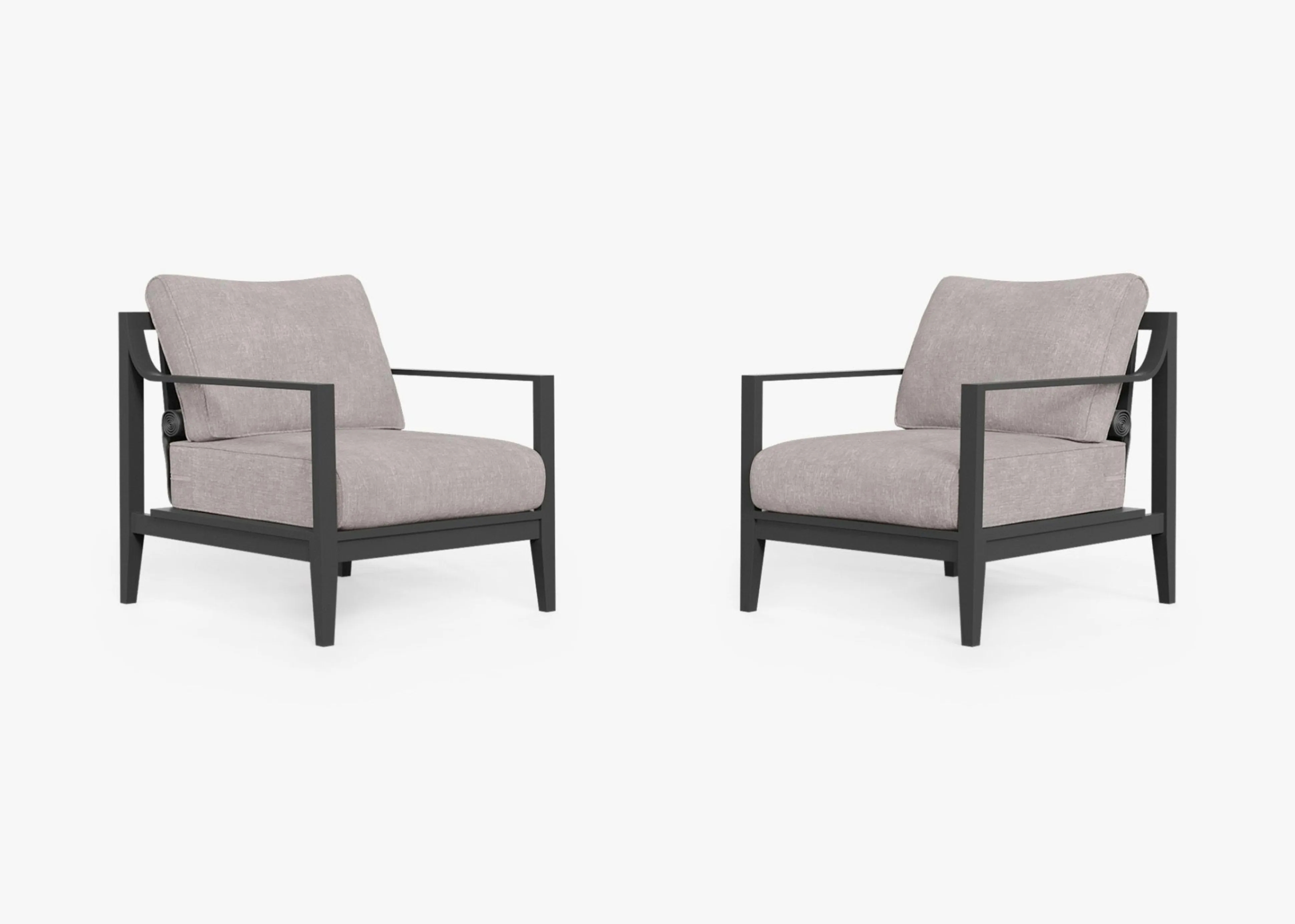 Aluminum Outdoor Armchair Conversation Set By Outer