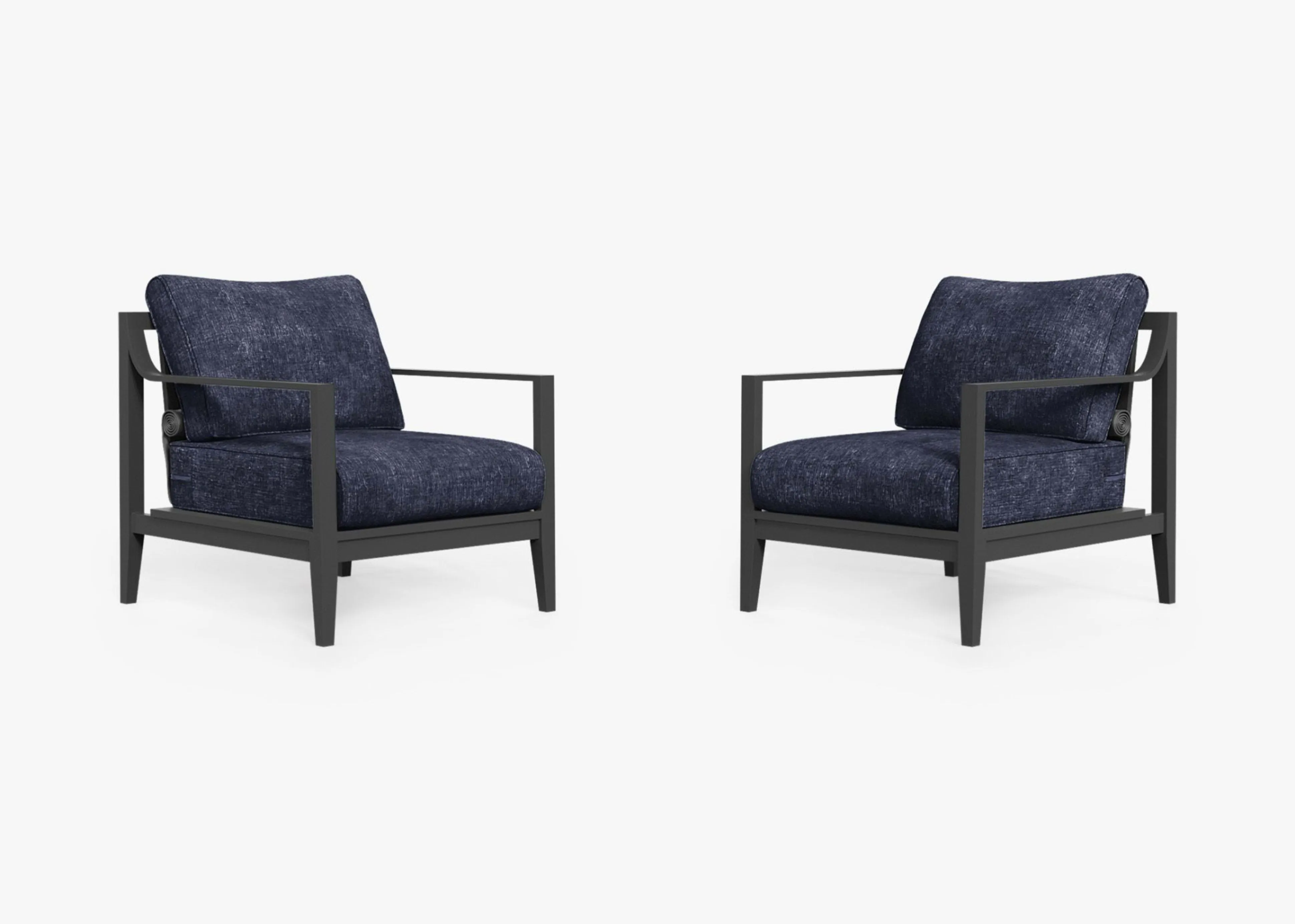 Aluminum Outdoor Armchair Conversation Set By Outer
