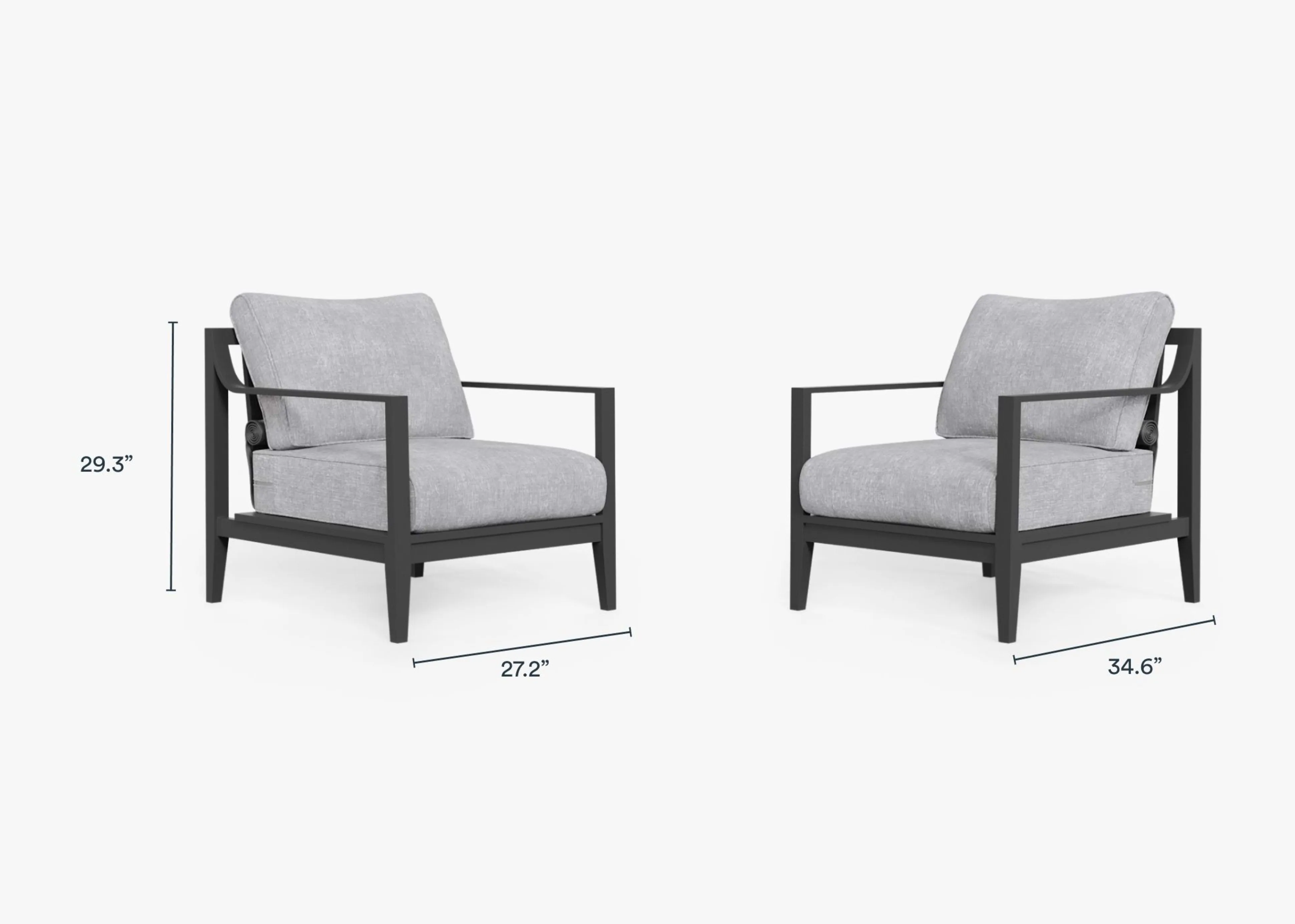 Aluminum Outdoor Armchair Conversation Set By Outer
