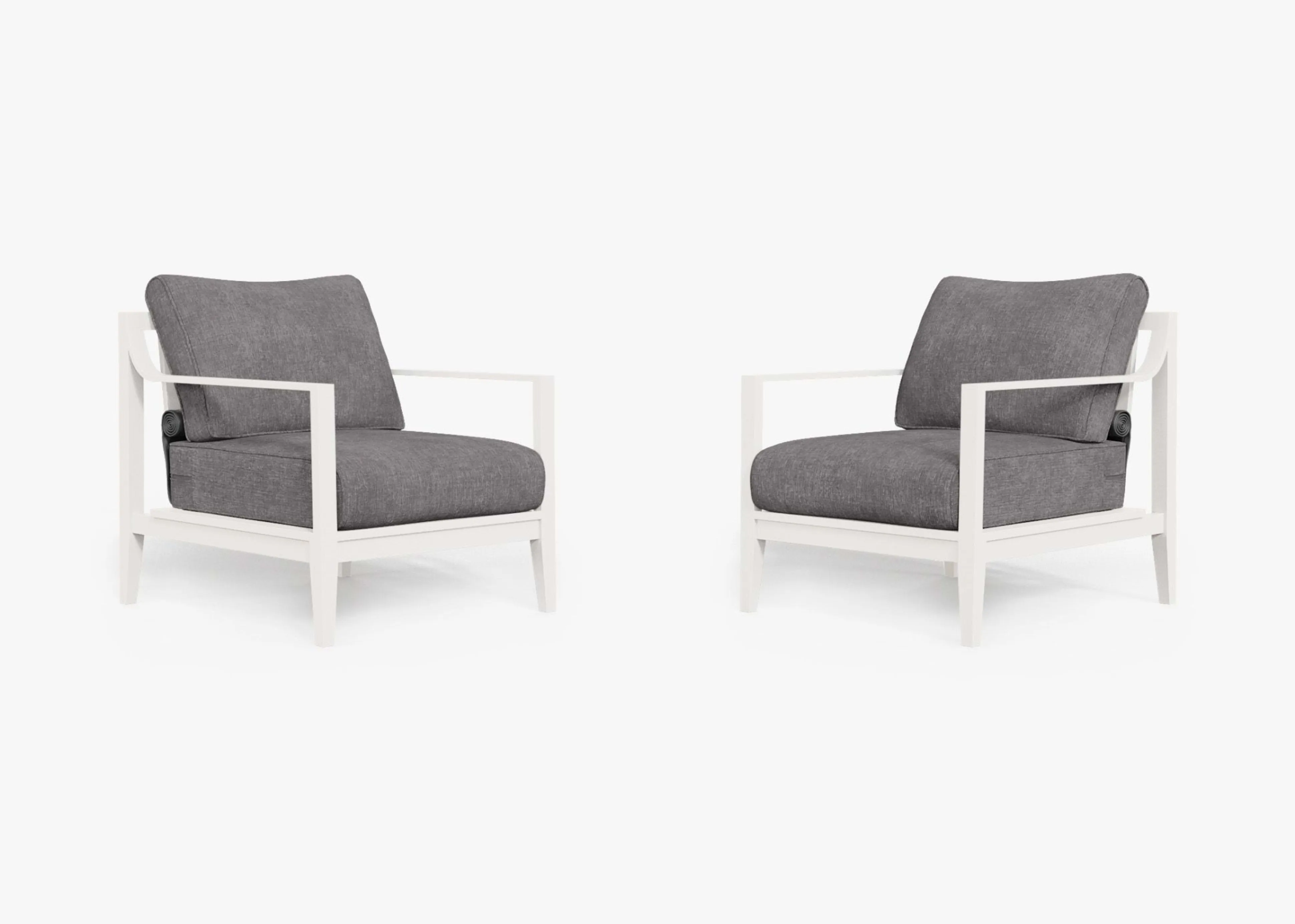 Aluminum Outdoor Armchair Conversation Set By Outer
