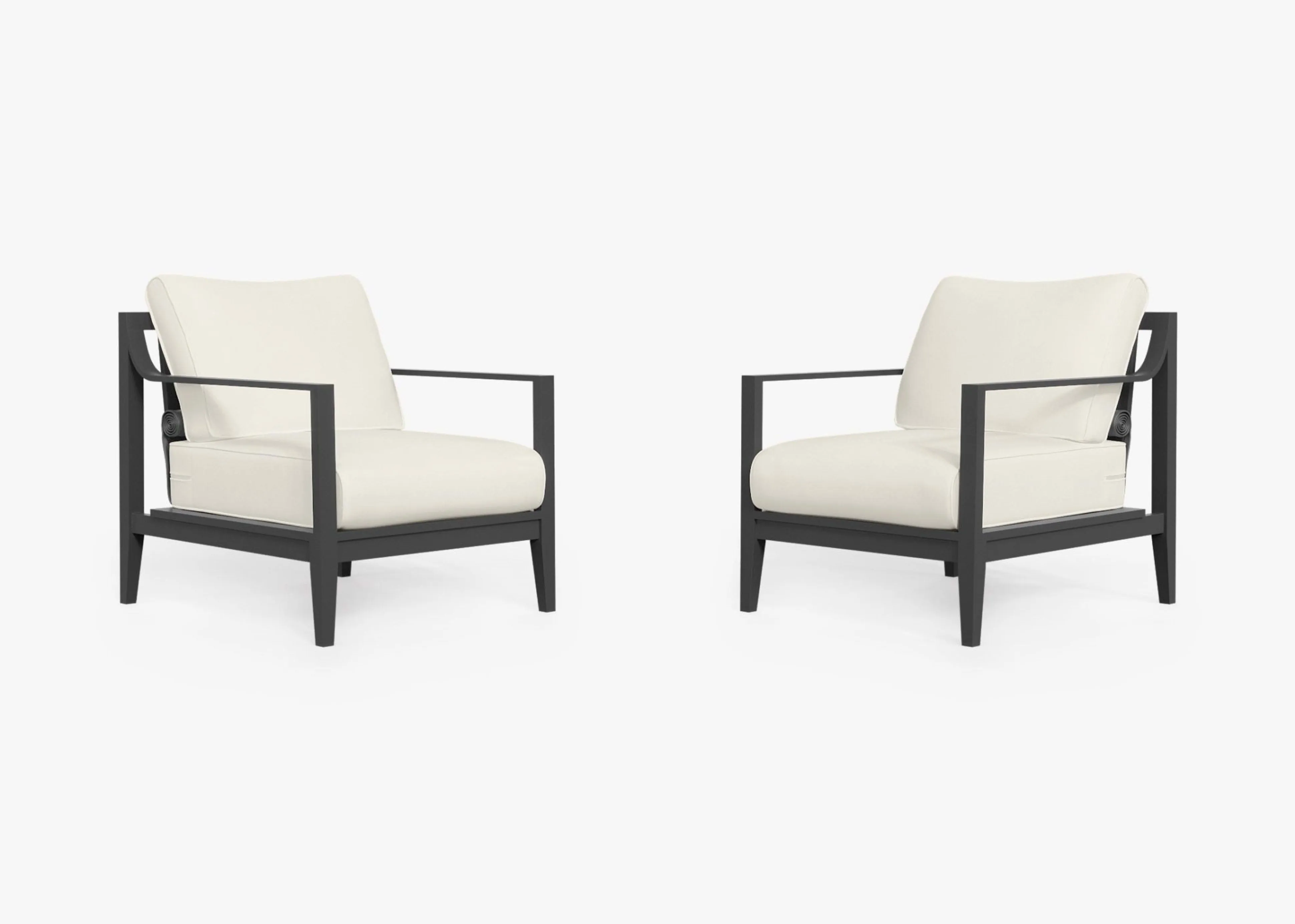 Aluminum Outdoor Armchair Conversation Set By Outer
