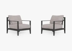 Aluminum Outdoor Armchair Conversation Set By Outer