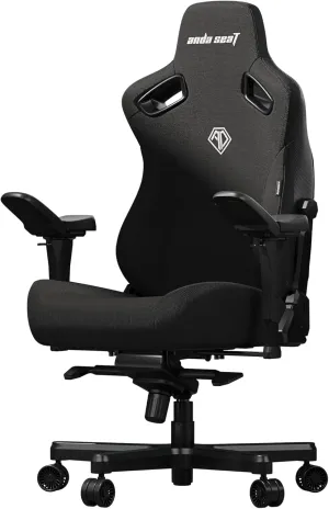 Anda Seat Kaiser 3 Pro Large Gaming Chair for Adults - Ergonomic Black Fabric Gaming Seat with 5D Armrest, Comfortable Office Chair with Lumbar Support - Heavy Duty Wide Computer Seat