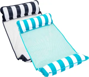 Aqua 4-in-1 Monterey Hammock Pool Float & Water Hammocks – 2-3-4 Multipacks – Multiple Colors/Styles – for Adults and Kids Floating