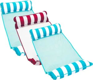 Aqua 4-in-1 Monterey Hammock Pool Float & Water Hammocks – 2-3-4 Multipacks – Multiple Colors/Styles – for Adults and Kids Floating