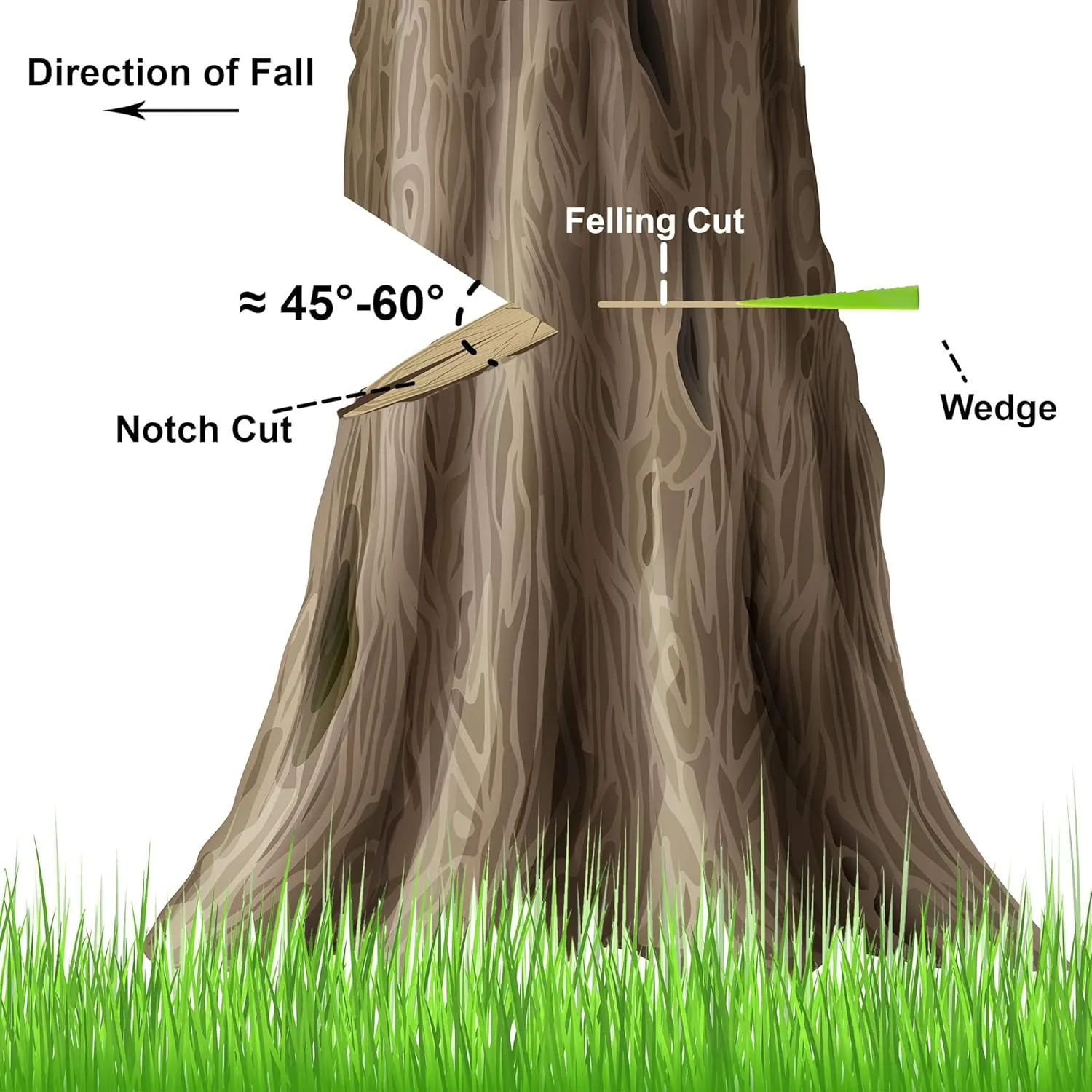 AR-PRO 6 Pack Tree Felling Wedges with Spikes for Safe Tree Cutting – 5.5” Wedges with Storage Bag; 6 Felling Dogs to Guide Trees Stabilize and Safely to Ground for Loggers and Fallers